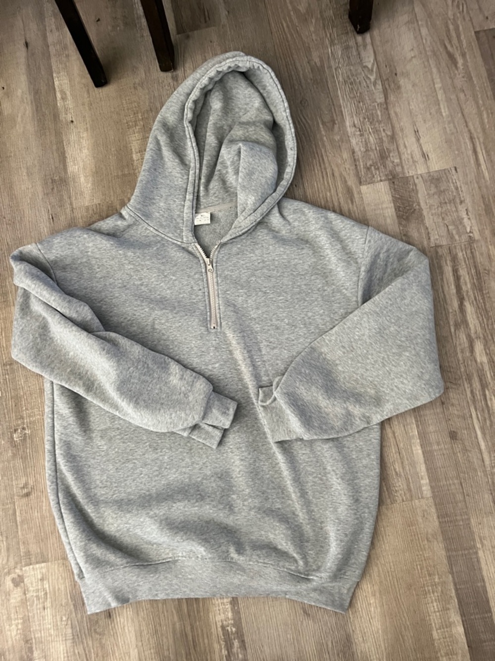 Source Unknown Light Gray Zip-Up Hooded Sweater. Very soft.